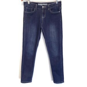 Parasuco Skinny Ankle Jeans Dark Wash Mid Rise Cropped Cult Denim Blue Size 27